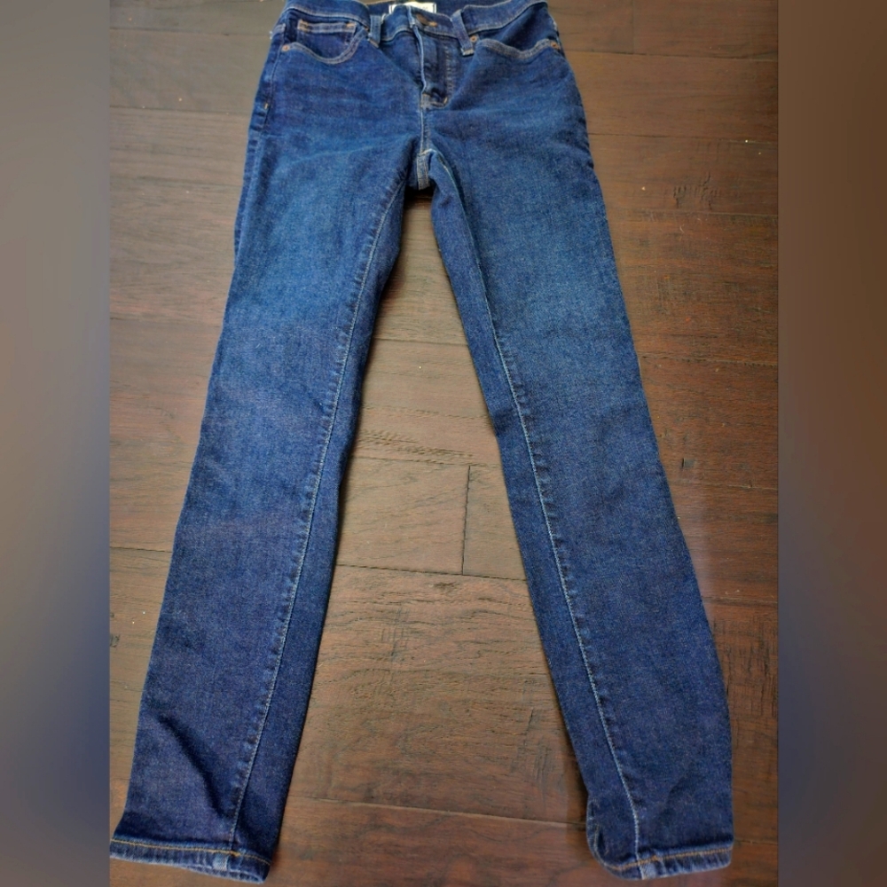 Madewell 9" Mid Rise Skinny Jeans Blue Stretch Denim Size 25 Womens